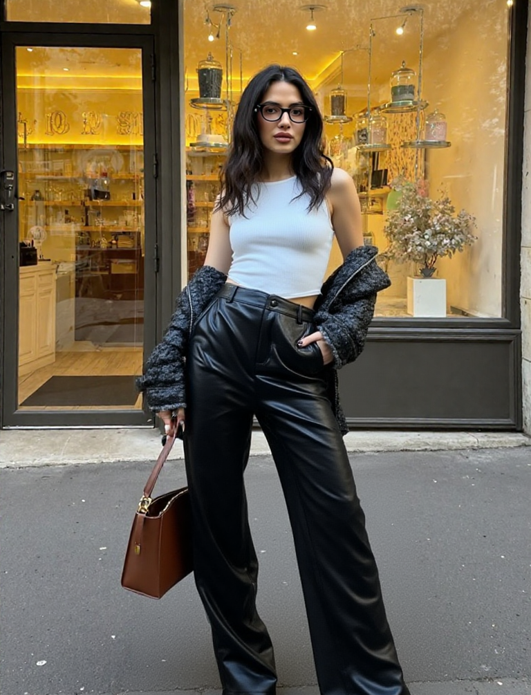 Panthera Black Leather Pants