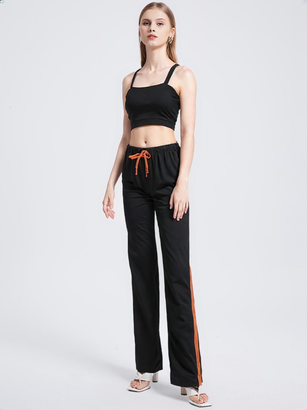 Rust Stripe Joggers - Lincoln Paris