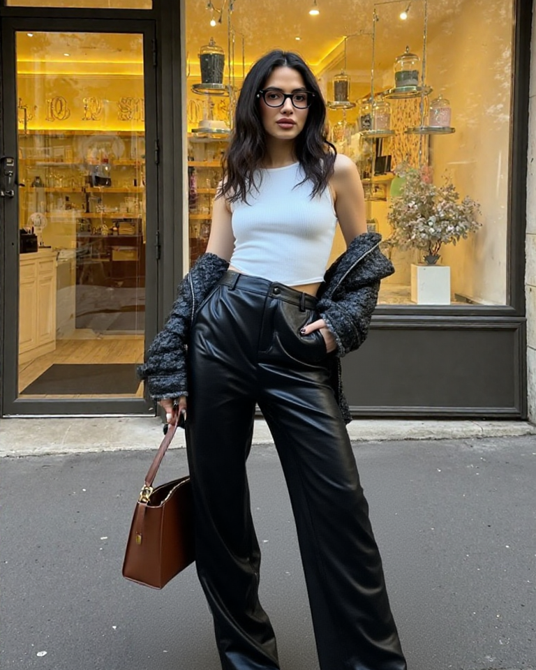 Panthera Black Leather Pants - Lincoln Paris