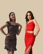 Lincoln Paris Flora Ruffle and Fiery Femme combo featuring floral and fiery patterned fabric designs in vibrant colors.