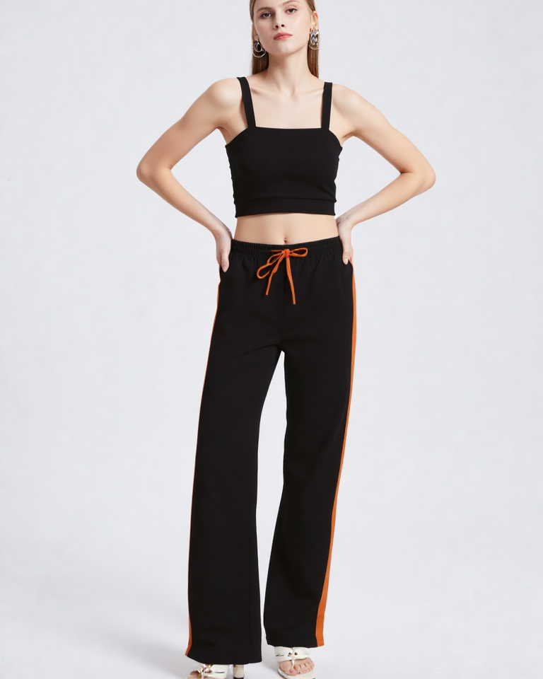 Rust Stripe Joggers - Lincoln Paris