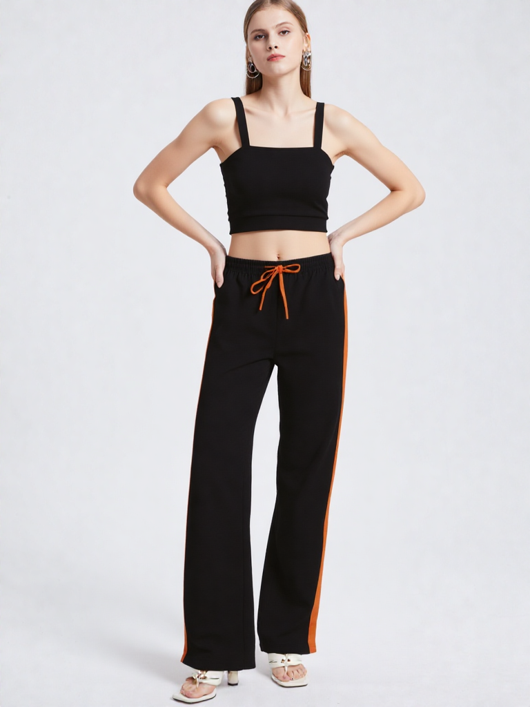 Rust Stripe Joggers - Lincoln Paris