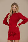Lincoln Paris Crimson Doll Set featuring three elegant red dolls with detailed clothing and accessories.