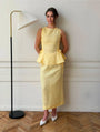 Light yellow Buttercup Co-ord set by Lincoln Paris, featuring a stylish top and matching trousers, on a neutral background.