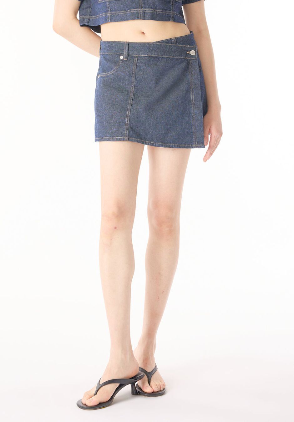 Lincoln Paris Elan Denim Co-ord set featuring a matching denim jacket and pants, styled on a mannequin.