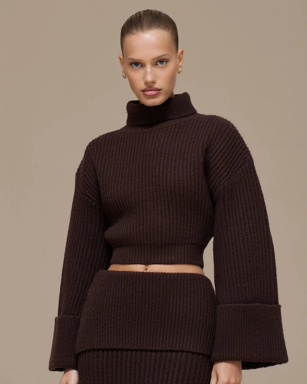 Lincoln Paris Winter Affair Set featuring cozy matching sweaters and scarves in warm winter tones.