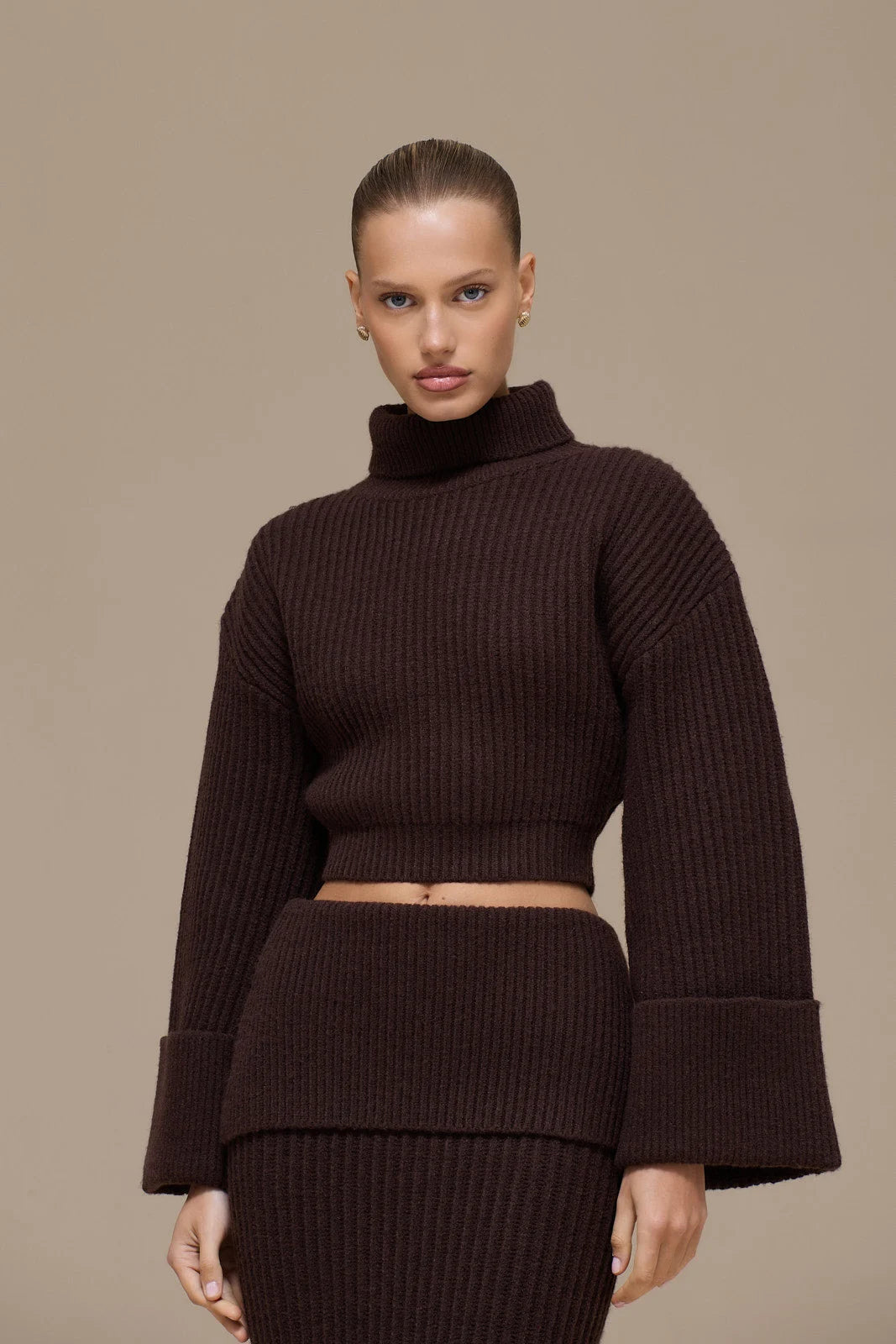 Lincoln Paris Winter Affair Set featuring cozy matching sweaters and scarves in warm winter tones.