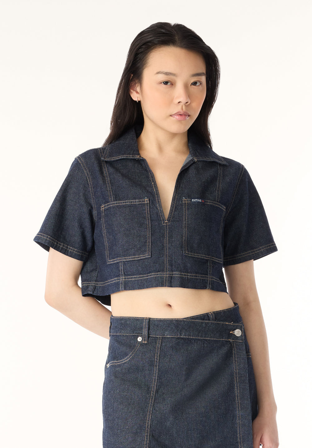 Lincoln Paris Elan Denim Co-ord set featuring a stylish matching jacket and pants in classic denim fabric.