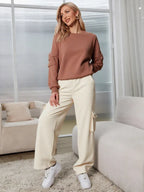 Latte Leisure Pants - Lincoln Paris