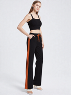 Rust Stripe Joggers - Lincoln Paris