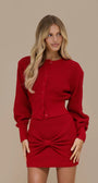 Crimson doll set by Lincoln Paris featuring multiple dolls with red outfits and detailed accessories.