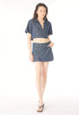Lincoln Paris Elan Denim Co-ord set featuring a stylish denim jacket and matching pants, displayed on a neutral background.