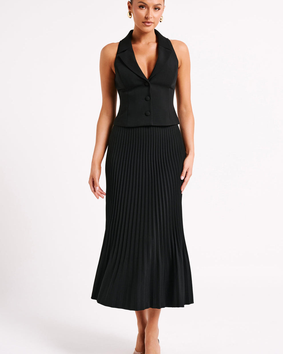 Noir pleated set - Lincoln Paris