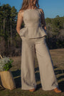 Lincoln Paris Linen Ease Pants featuring lightweight, relaxed-fit linen fabric in a neutral color, perfect for casual wear.