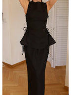 Black Swan co-ord set by Lincoln Paris featuring a fitted top and matching pants, stylish and comfortable for casual wear.
