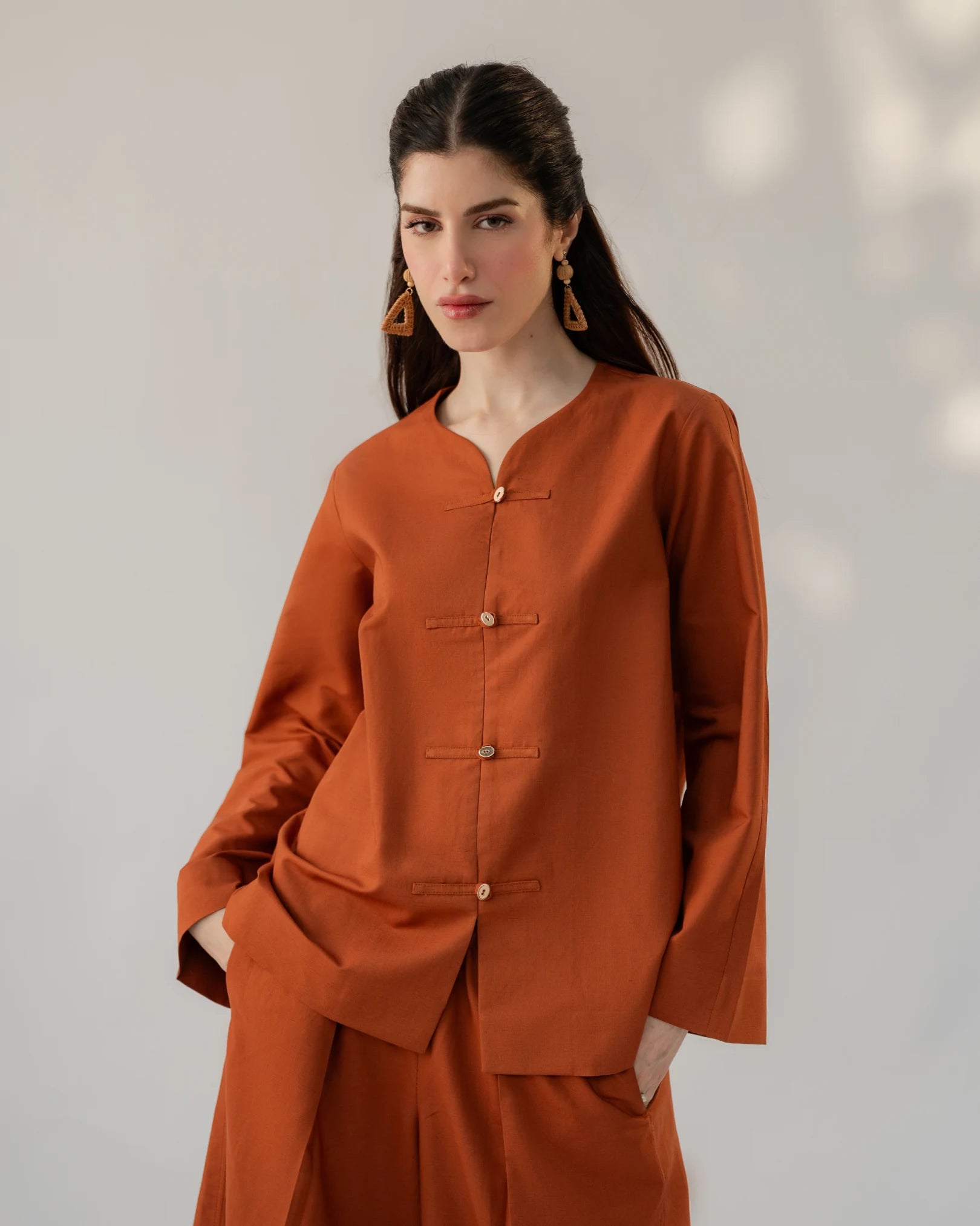 Lincoln Paris Rangrez Farshi Set featuring intricate embroidery and vibrant fabric, traditional Indian ethnic wear for women.
