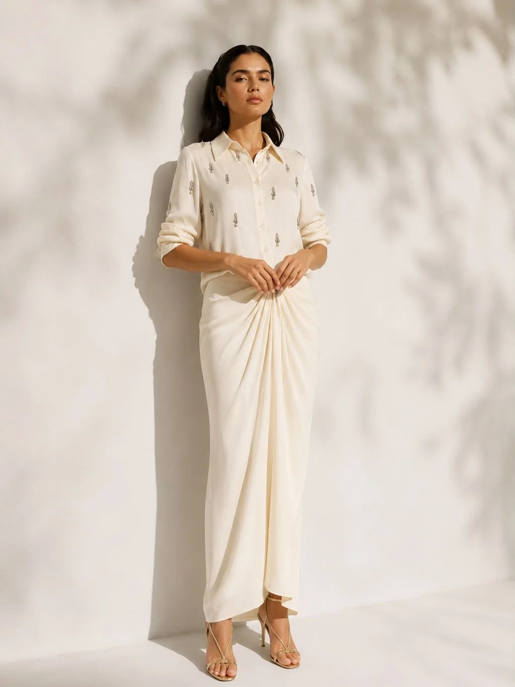 Noore Satin Skirt Set