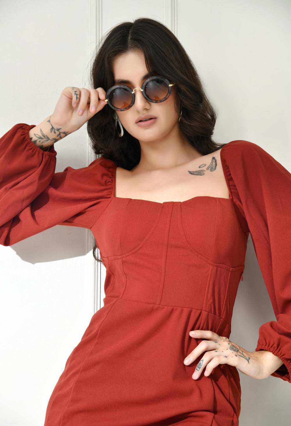 Rust Rush Dress - Lincoln Paris