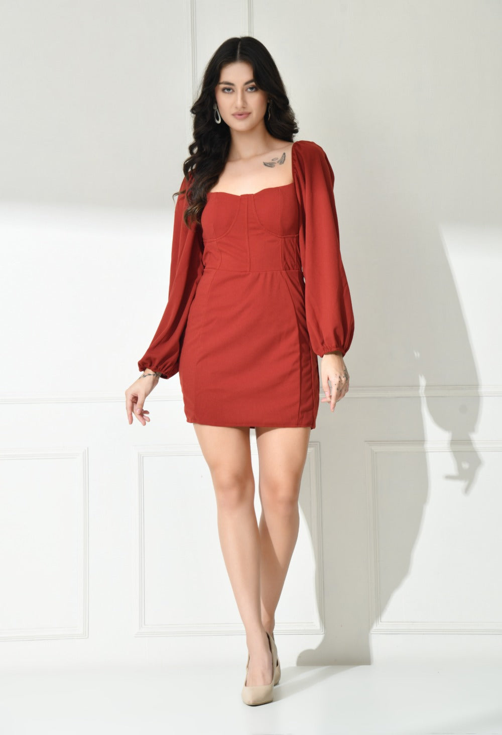 Rust Rush Dress - Lincoln Paris