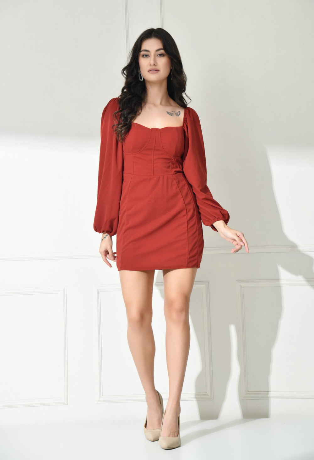 Rust Rush Dress - Lincoln Paris